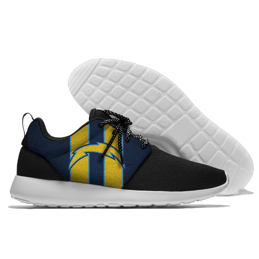 Women's NFL San Diego Chargers Roshe Style Lightweight Running Shoes 004